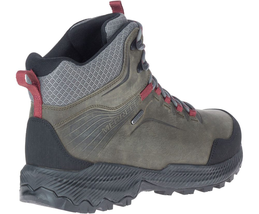 Botas Homem - Merrell Forestbound Mid Waterproof - Verde Oliva/Pretas - LPC089671